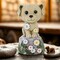 Roman 7.5 Inch Dog On Stone Figurine Summer Figurine , Summer Decor Puppy Spring Summer Flowers